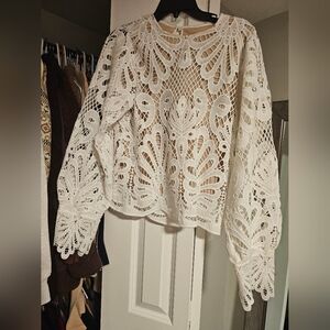 Pilgrim White Lace Blouse